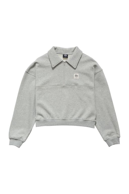 Stussy Womens Workgear Sweatshirt Sweaters Grey - KWRVT2583